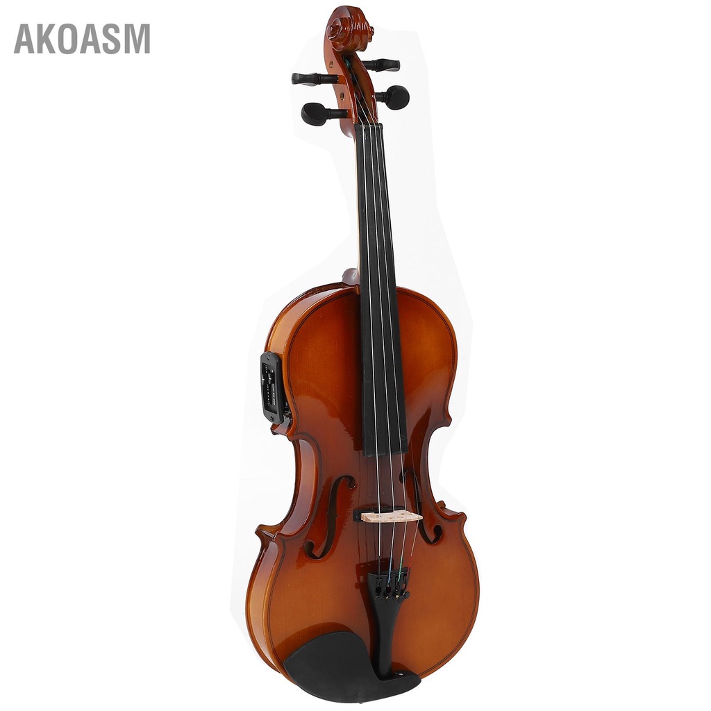 Violin Solid Wood Acoustic Music Instrument Electroacoustic EQ 4/4 dành cho người mới bắt đầu AVE03 AKOASM