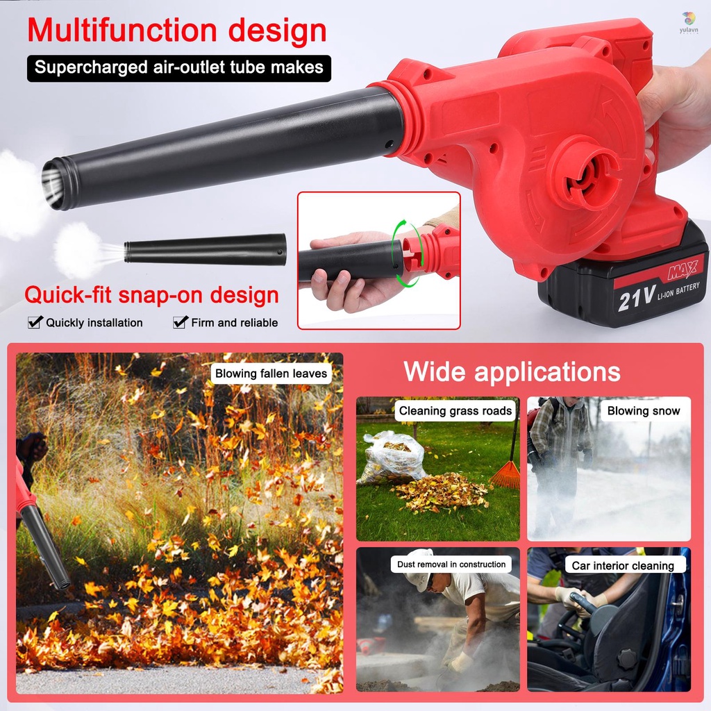 Quạt Thổi Gió Điện Tử Cầm Tay Công Suất Cao Thay Đổi Tốc Độ Gió Mạnh Không Khí Chống Bụi