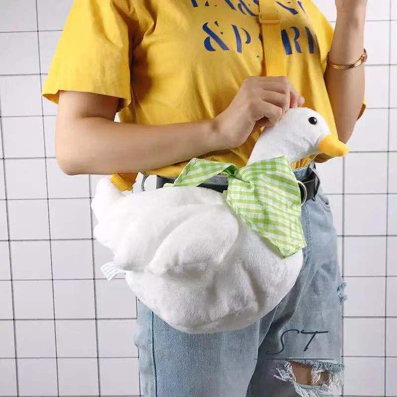 Túi Đeo Chéo Hình Vịt Hoạt Hình Nhồi Bông Đáng Yêu Dành Cho Bé Gái ORD7