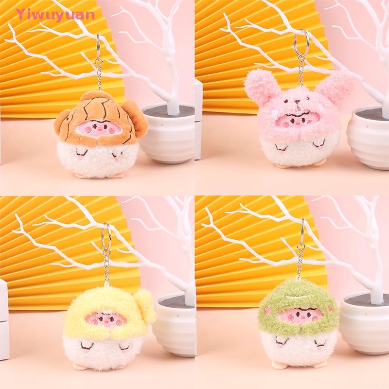 Búp Bê Nhồi Bông Hình Thỏ Gà Sáng Tạo 10CM Trang Trí Ba Lô / Móc Khóa Xe Hơi Mới