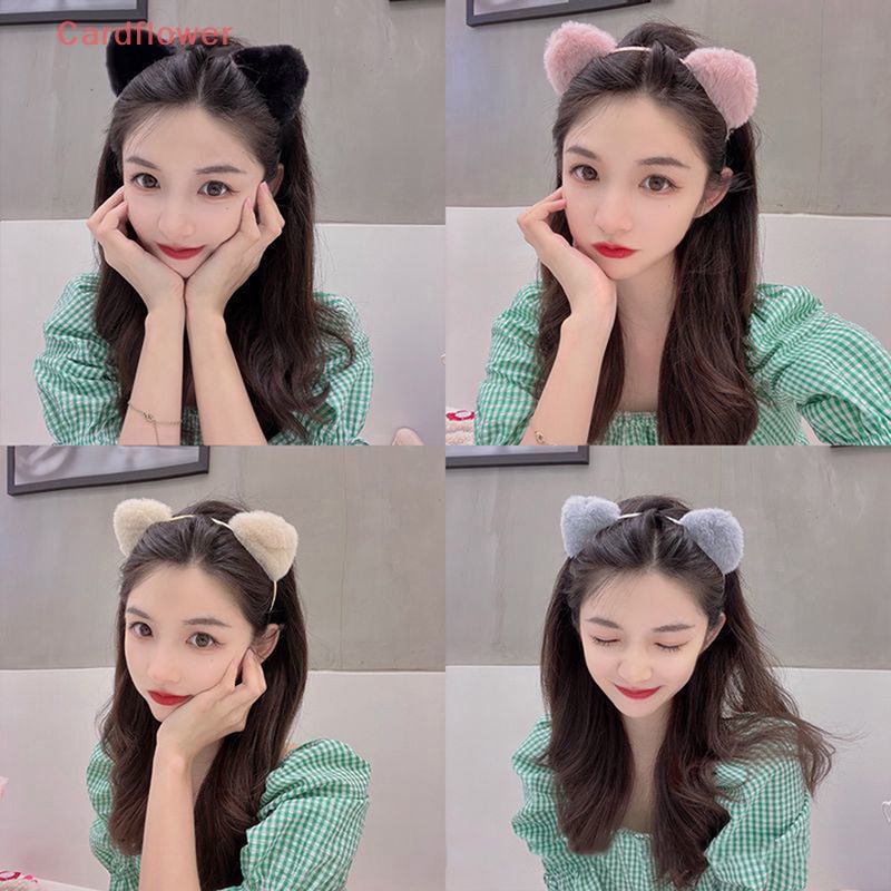 Băng Đô Tai Mèo Bông Dễ Thương Cho Nữ