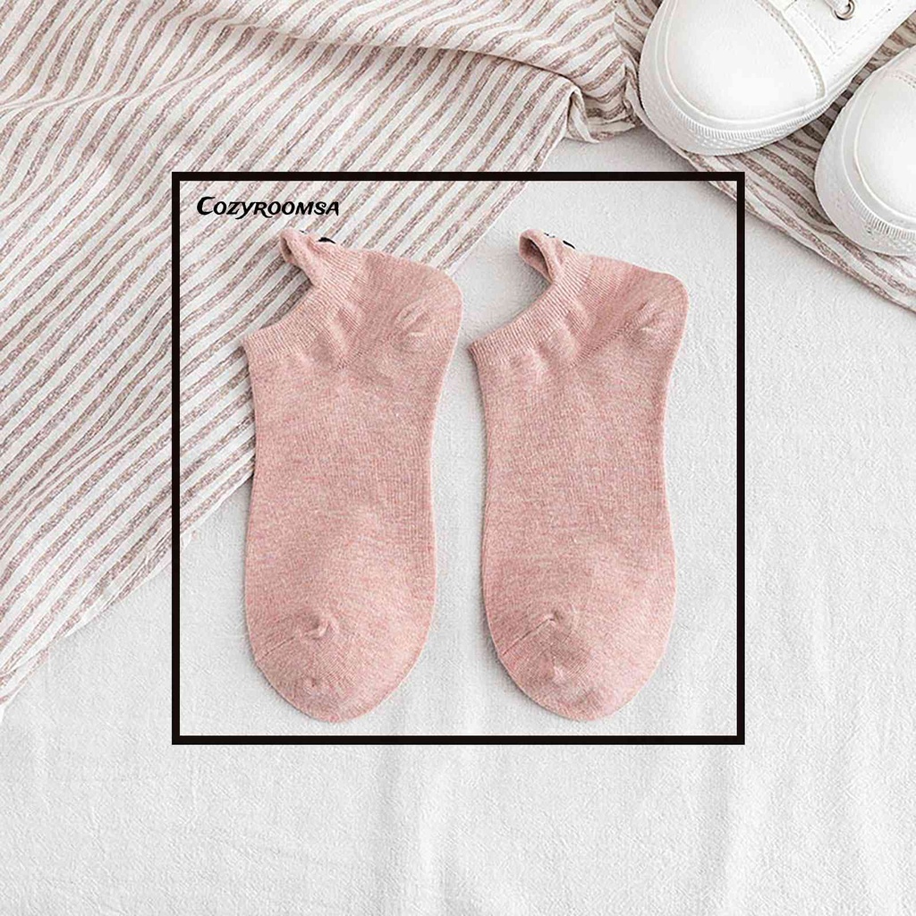 Set 10 Đôi Tất Cổ Thuyền Chống Trượt Thêu Hoa