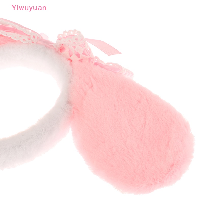 &lt; Yiwuyuan &gt; Băng Đô Cài Tóc Hình Tai Cún Hoạt Hình Bằng Lông Nhung Dễ Thương Phụ Kiện Làm Quà Tặng Mới