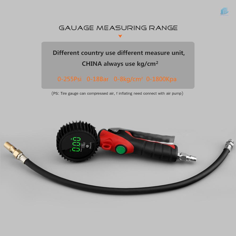 Súng Bơm Hơi Hiển Thị Đèn LED Kỹ Thuật Số Độ Chính Xác Cao 180bar (s2mwvn)