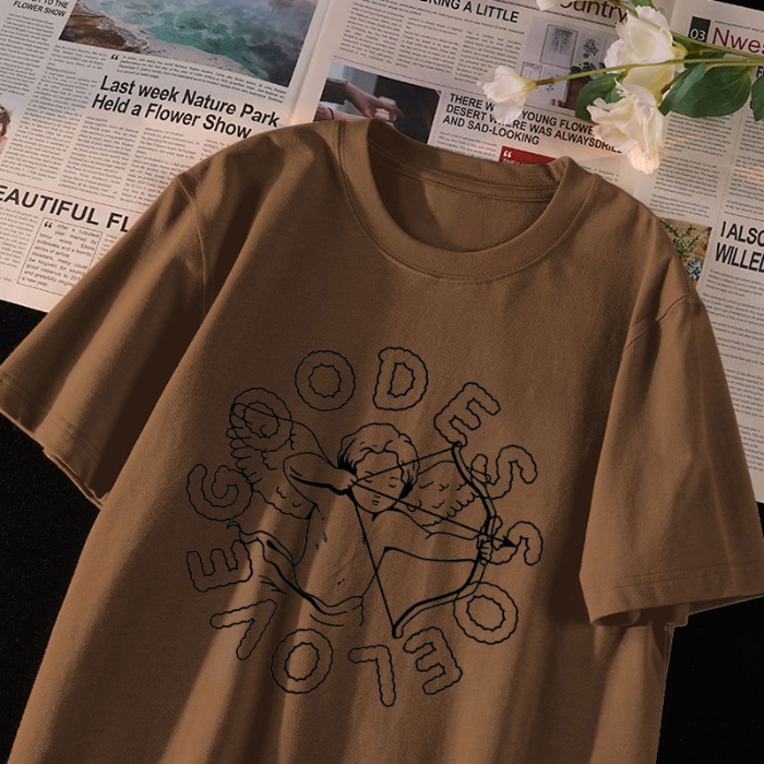 Áo Thun Unisex 100% Cotton Nguyên Chất Ngắn Tay Phong Cách Hàn Quốc Mới NRVP 2023