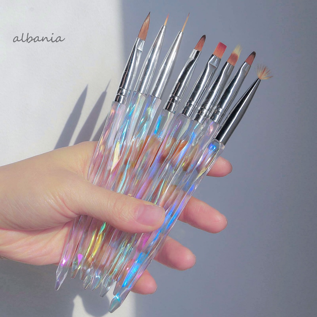 Set 8 Cọ Vẽ Móng Tay Chuyên Nghiệp Màu Sắc Tuyến Tính