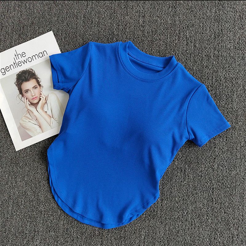 Áo Thun Thể Thao Tay Ngắn Có Mút Đệm Ngực Thời Trang Quyến Rũ Cho Nữ