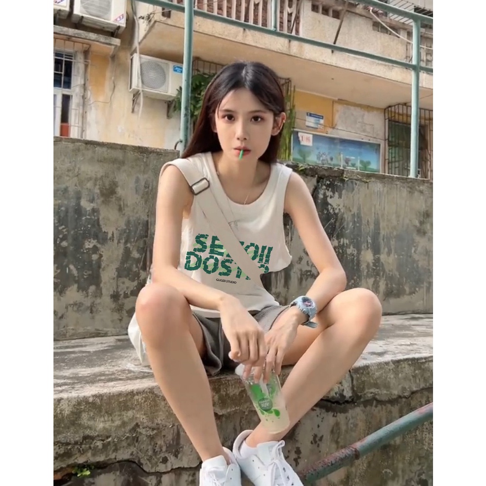 NRVP Áo Thun Cotton Ngắn Tay In Họa Tiết Thời Trang Hàn Quốc Mới 2023