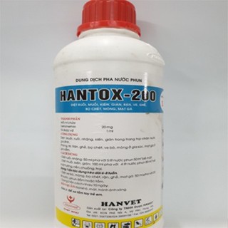 Hantox-200 dạng 1L dùng cho xịt môi trường diệt ruồi, muỗi, ve, rận,...