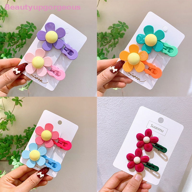 1 Cặp Kẹp Tóc Hình Hoa Nhiều Màu Sắc Ngọt Ngào Cho Nữ