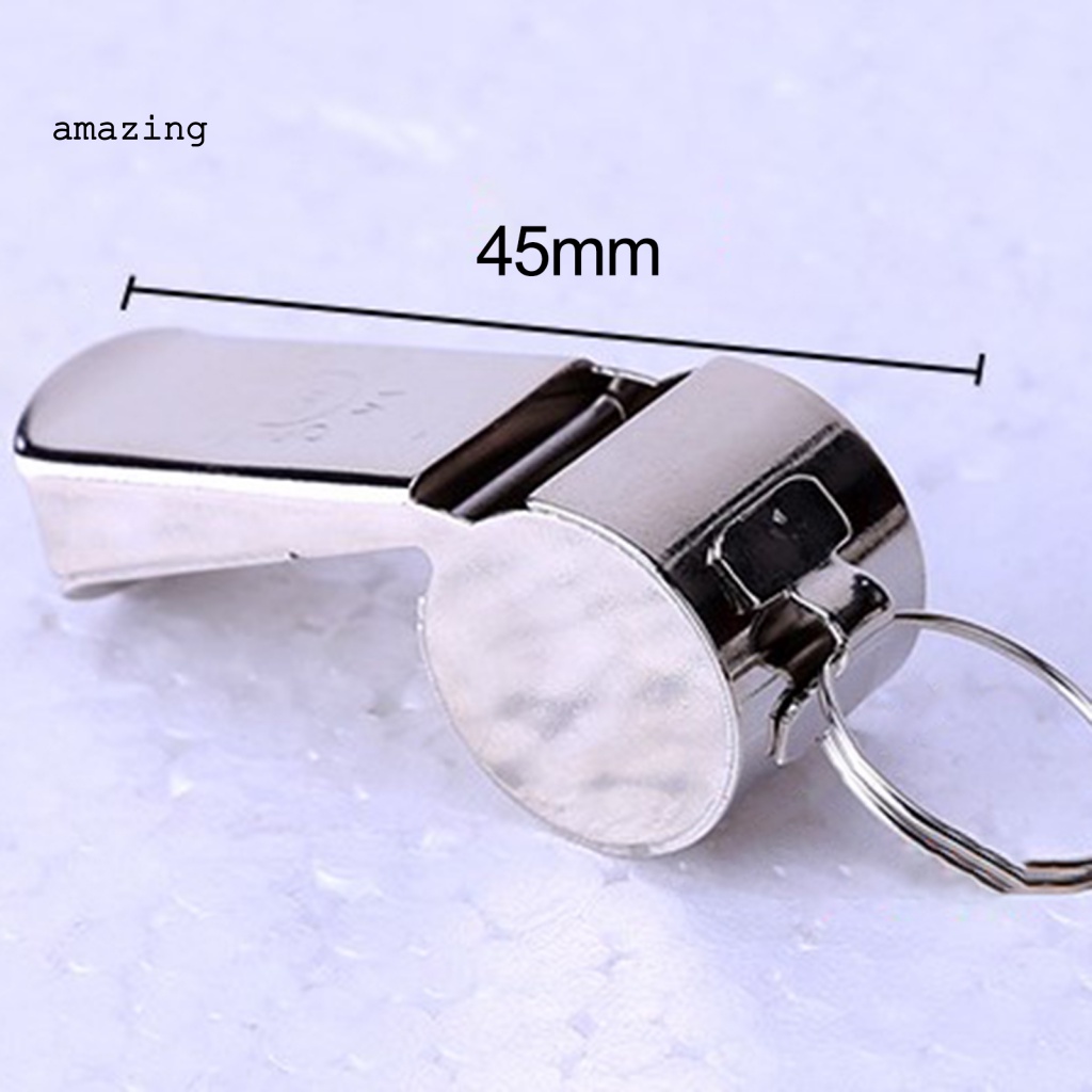 Còi Thổi Trọng Tài Bóng Đá Bằng Inox Kèm Dây Đeo Tiện Dụng