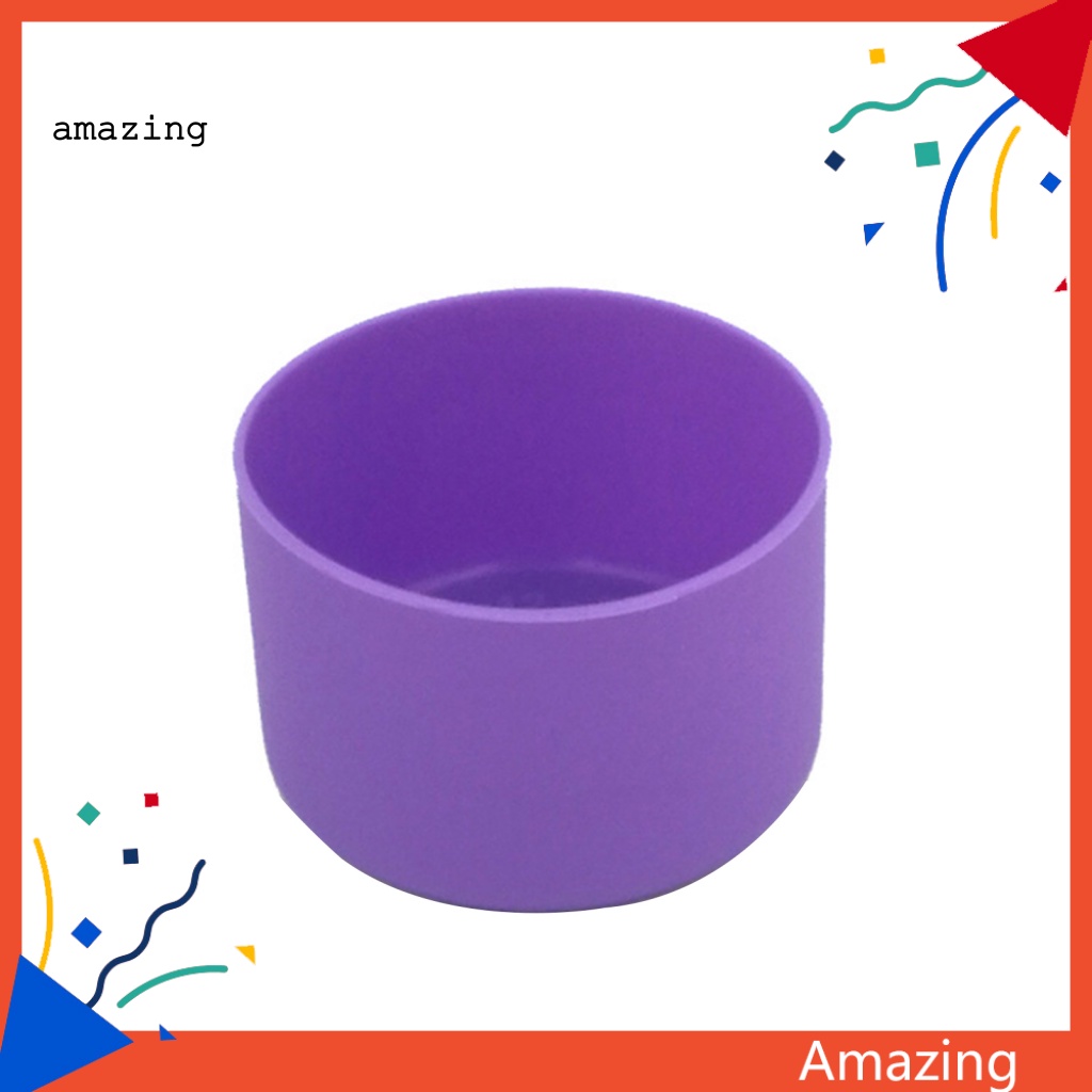 Vỏ Bọc Bình Nước Bằng Silicon Màu Trơn Chống Trượt Tiện Dụng