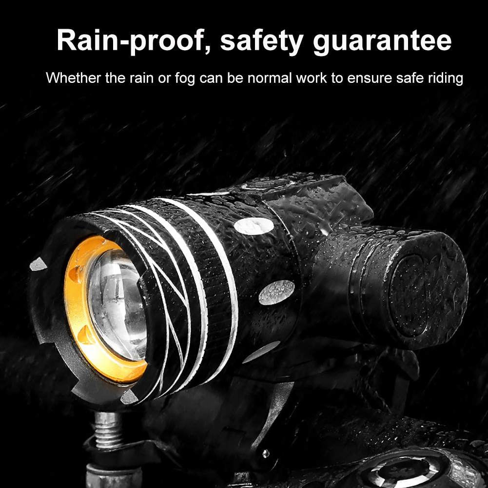Đèn Pha LED Sạc USB Chống Thấm Nước An Toàn Dành Cho Xe Đạp