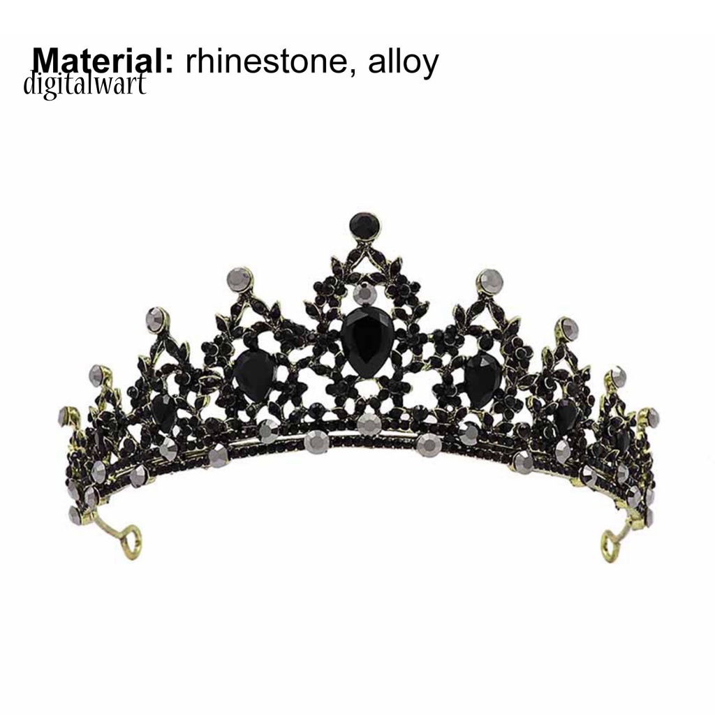 Kỹ Thuật Số| Vương Miện Công Chúa Đính Đá Phong Cách Baroque Thanh Lịch Dành Cho Cô Dâu