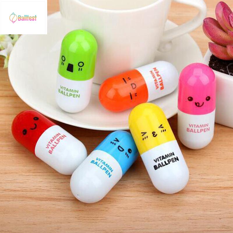 Bút bi mực xanh hình viên thuốc,bút bi cute cho học sinh