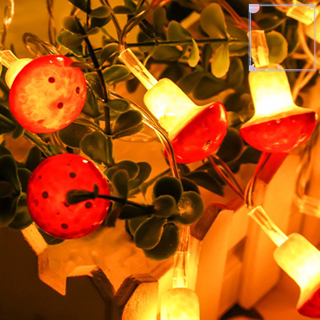 [DDJ] Dây Đèn LED Hình Nấm Mềm Mại Bảo Vệ Mắt Không Gây Chói Mắt Trang Trí Nhà Cửa / Tiệc Tùng