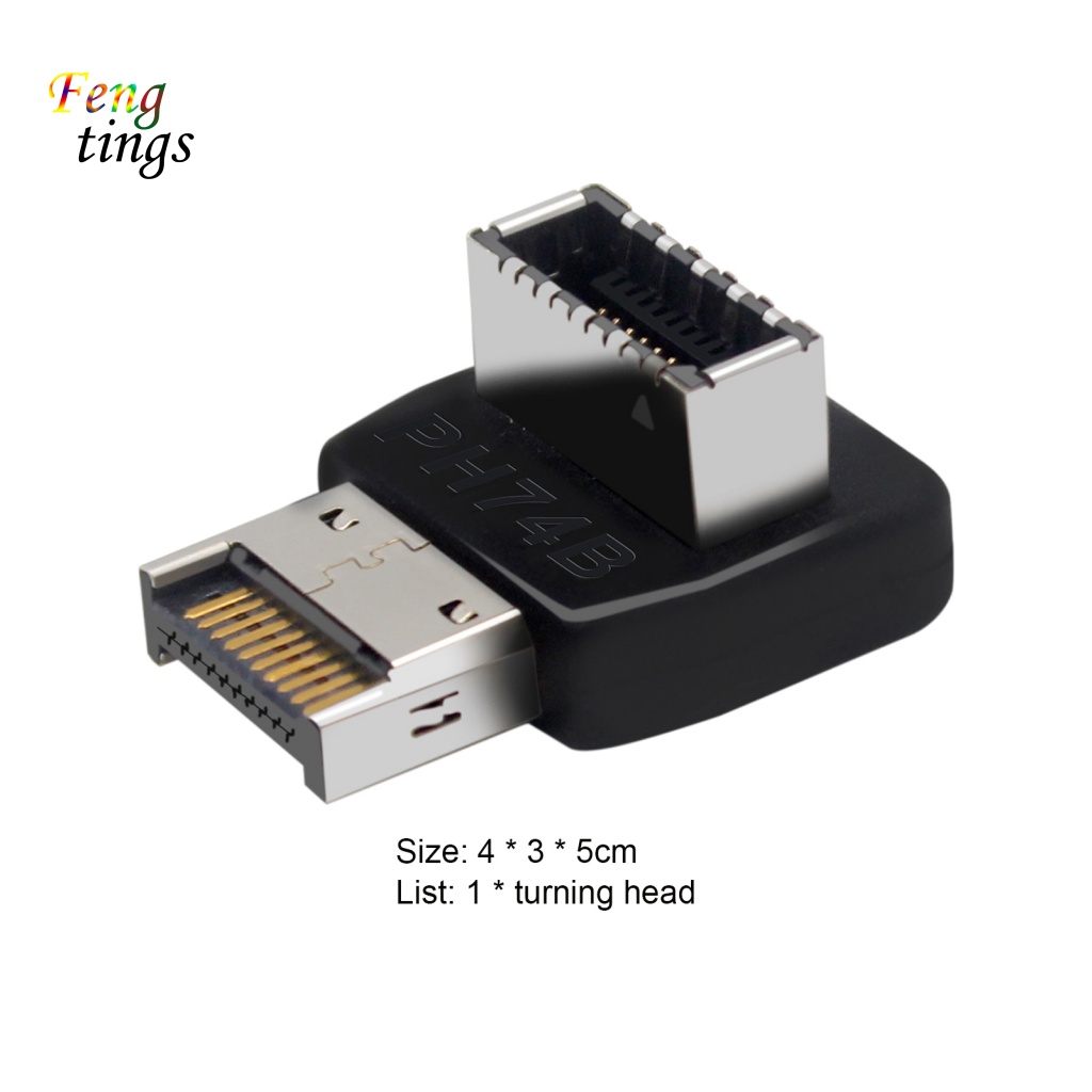 Bộ Nối Bo Mạch Chủ Tốc Độ Cao USB3.1 Type-C - E 90 Độ Cho Máy Tính