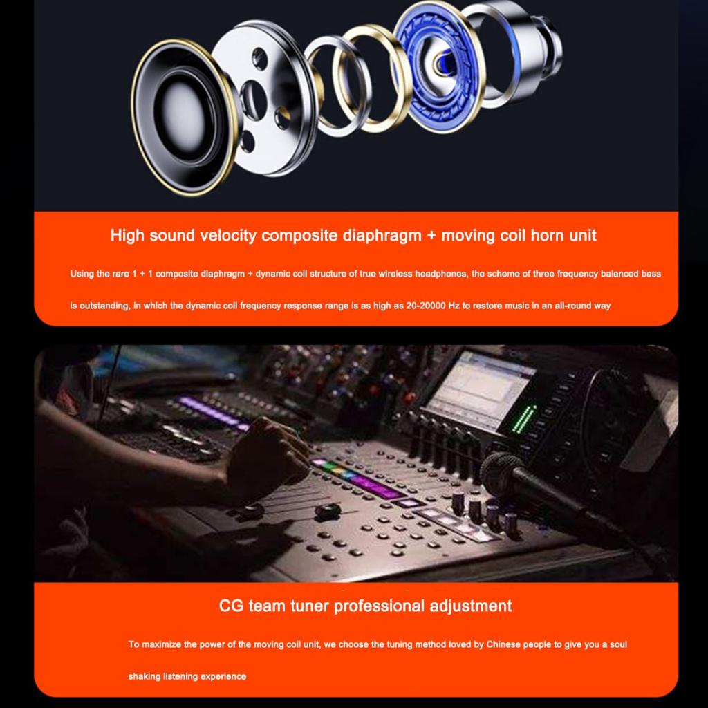 Tai nghe không dây Màn hình LED Thời gian chờ dài Tai nghe đơn không dây dành cho doanh nghiệp Tai nghe thể thao loại bỏ tiếng ồn có micrô