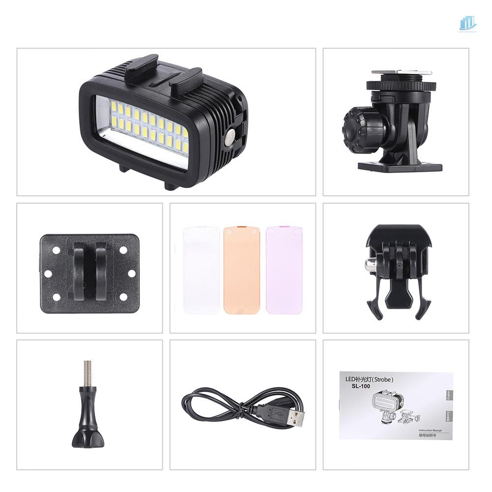 Đèn LED Chiếu Sáng Công Suất Cao 700LM Chống Nước 40M 1200mAh Tích Hợp Pin Sạc Cho SJCAM Xiaomi Yi Sports Action