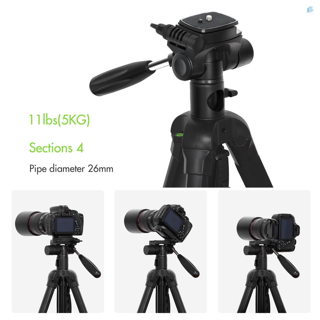 Gậy Ba Chân Di Động Bằng Hợp Kim Nhôm Xoay 360 Độ Cho Máy Ảnh Andoer TTT-010 180CM / 70.87Inch° Ốp Điện Thoại Có Thể Xoay Vòng 5kg / 11lbs Tải Trọng 5kg / 11lbs