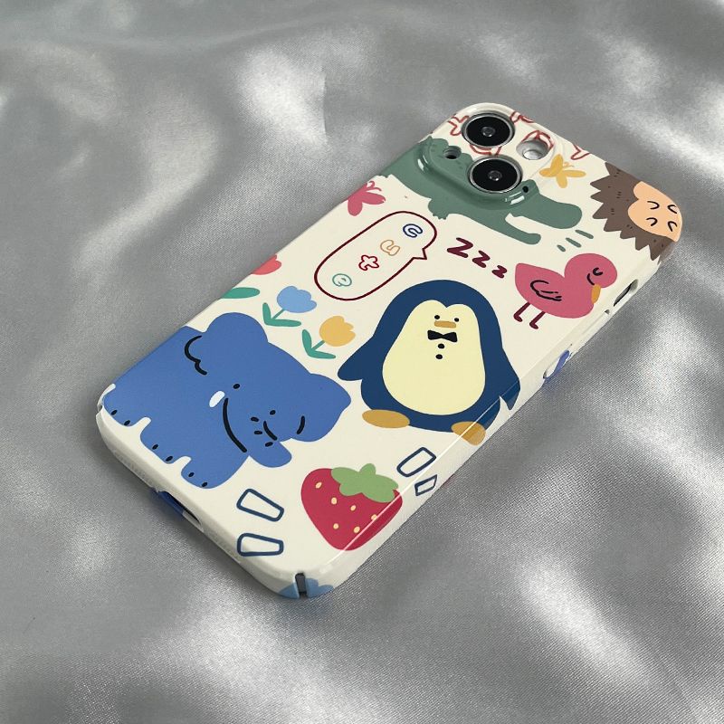 Ốp Điện Thoại Cứng Họa Tiết Sở Thú Kiểu Graffiti Cho Iphone 8 14 xs xr 1211 7 13promax