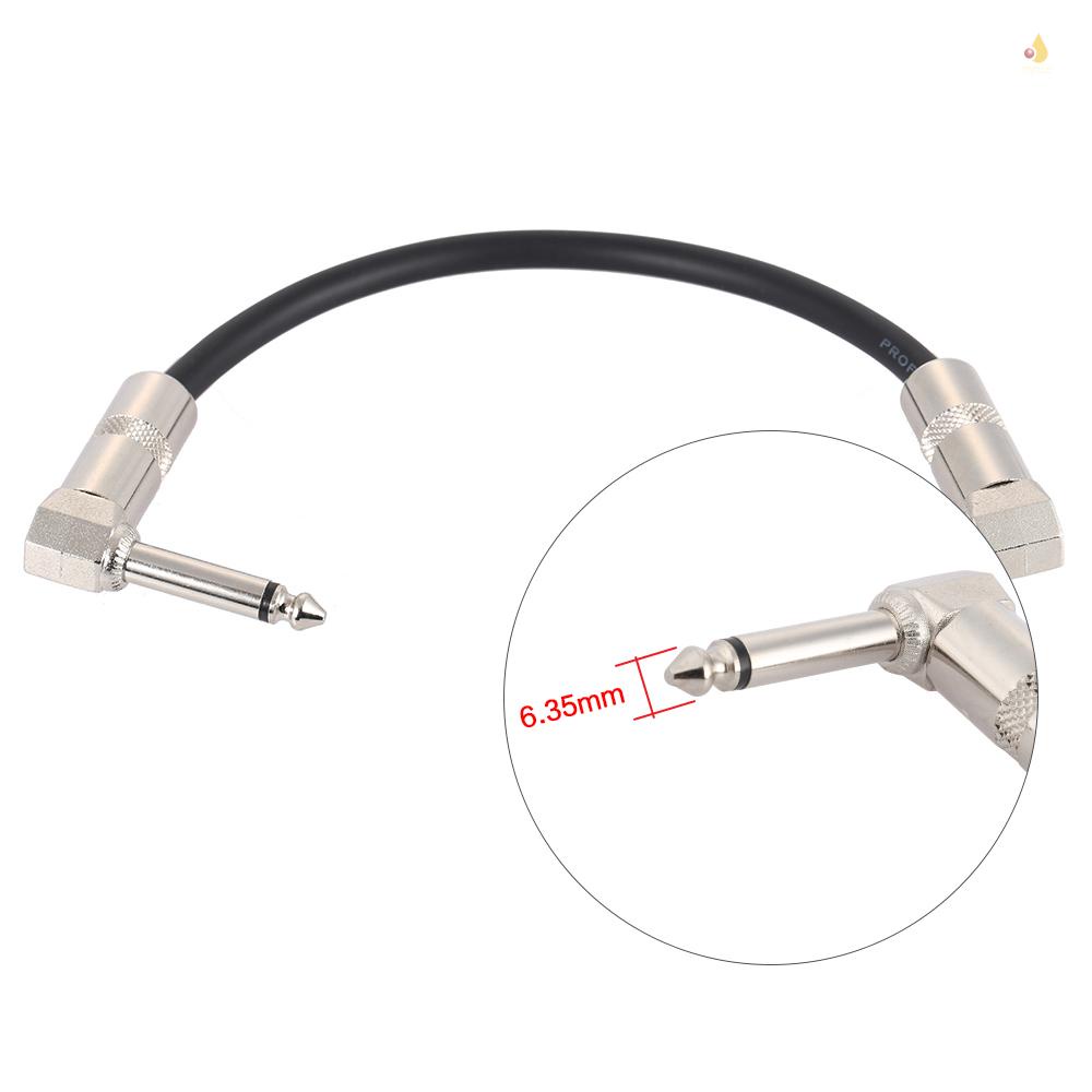 Dây Phơ Đàn Guitar AC-10 15cm / 0.5 Feet 1 / 4 Inch Góc Phải 6.35mm Bằng PVC Màu Bạc