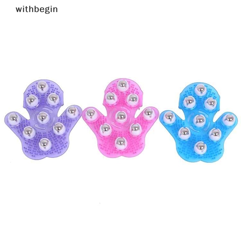 Găng Tay Mát Xa Cơ Thể Hình Bàn Tay Với Con Lăn Kim Loại 9 360 Độ