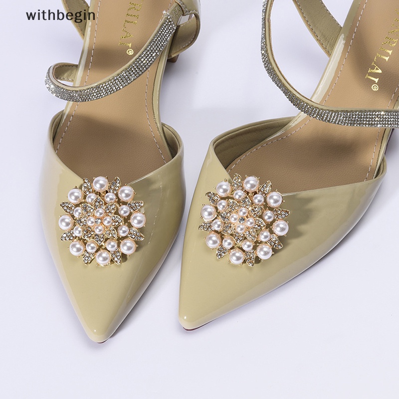 1 Cặp Kẹp Đính Đá Trang Trí Giày Cao Gót DIY Thanh Lịch Cho Cô Dâu