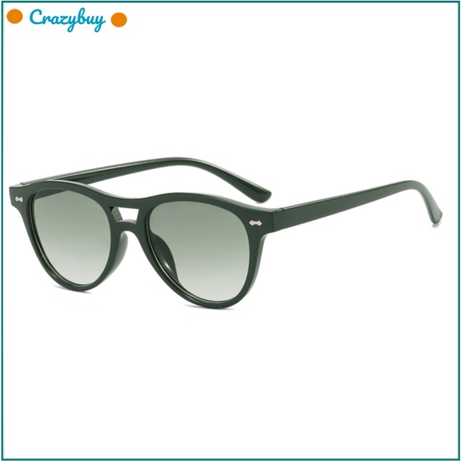 Cr Kính Mát Gọng Tròn Chống Tia Uv400 Thời Trang Cho Nam Nữ