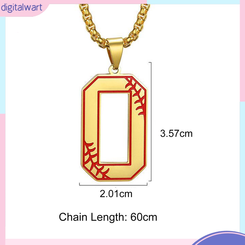 Vòng cổ Mặt Số 0 Bằng Thép Không Gỉ Không Phai Màu Thời Trang Cho Nam Và Nữ