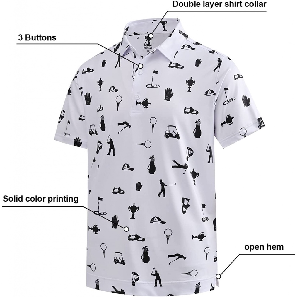 Áo polo Tay Ngắn Có Cổ Thoáng Khí Phong Cách Thể Thao Thời Trang Cho Nam