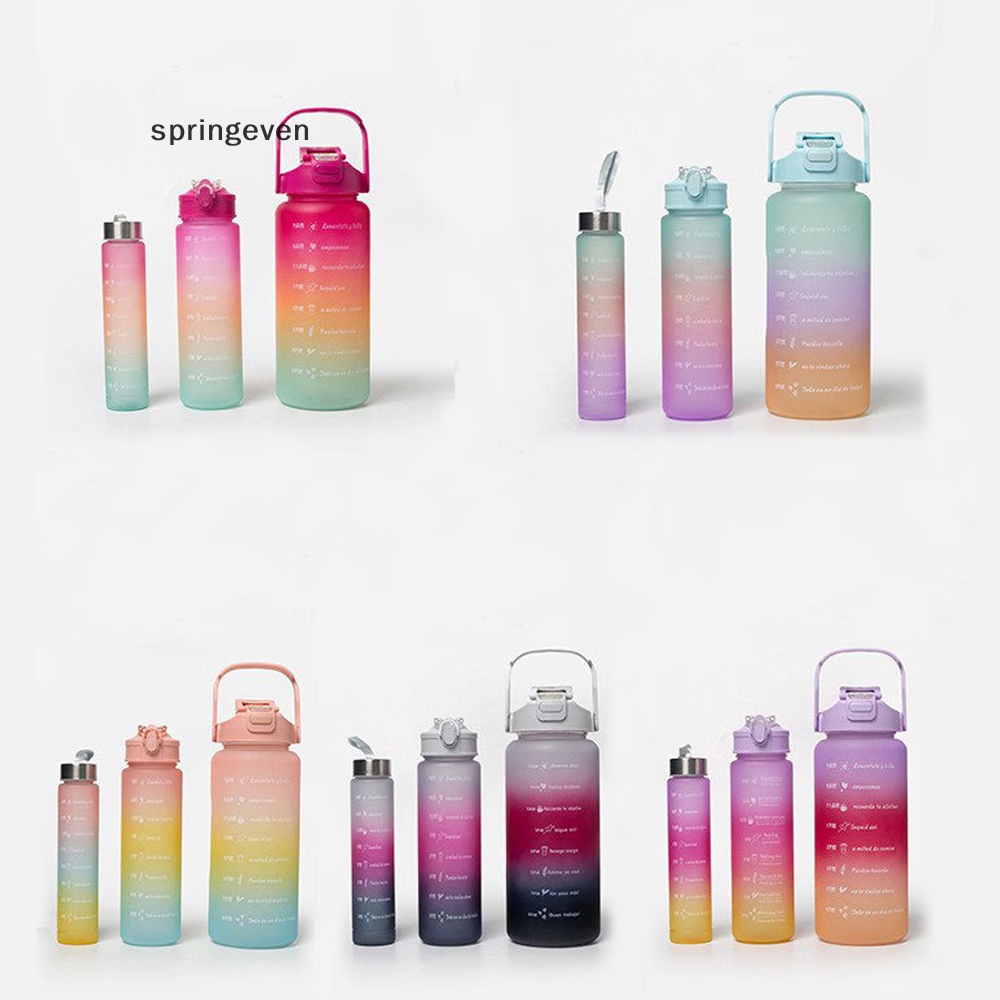 Set 3 Bình Nước Thể Thao Dung Tích Lớn Cho Bé Gái