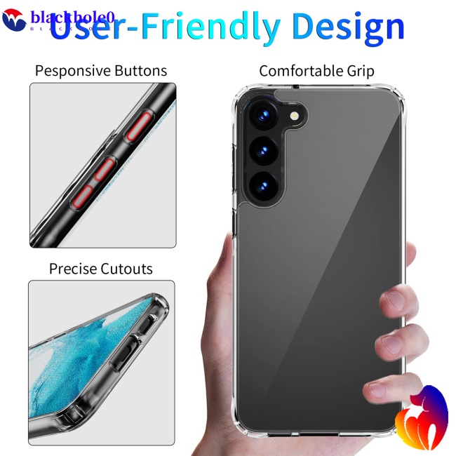 Ốp Điện Thoại Hình Vuông Trong Suốt Chống Sốc Cho S23plus S23 +