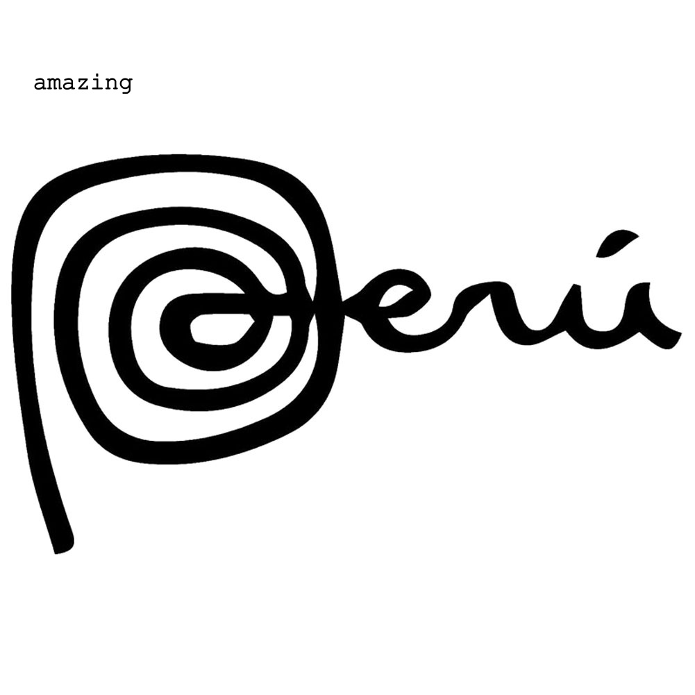 Miếng Dán Trang Trí Thân / Cửa Sổ Xe Hơi Phản Quang In Biểu Tượng MARCA PERU Sáng Tạo