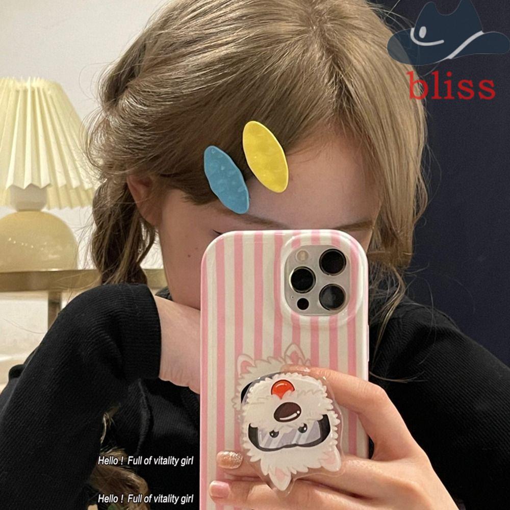 Kẹp Tóc Mỏ Vịt Bằng Kim Loại Màu Sắc Ngọt Ngào Y2K