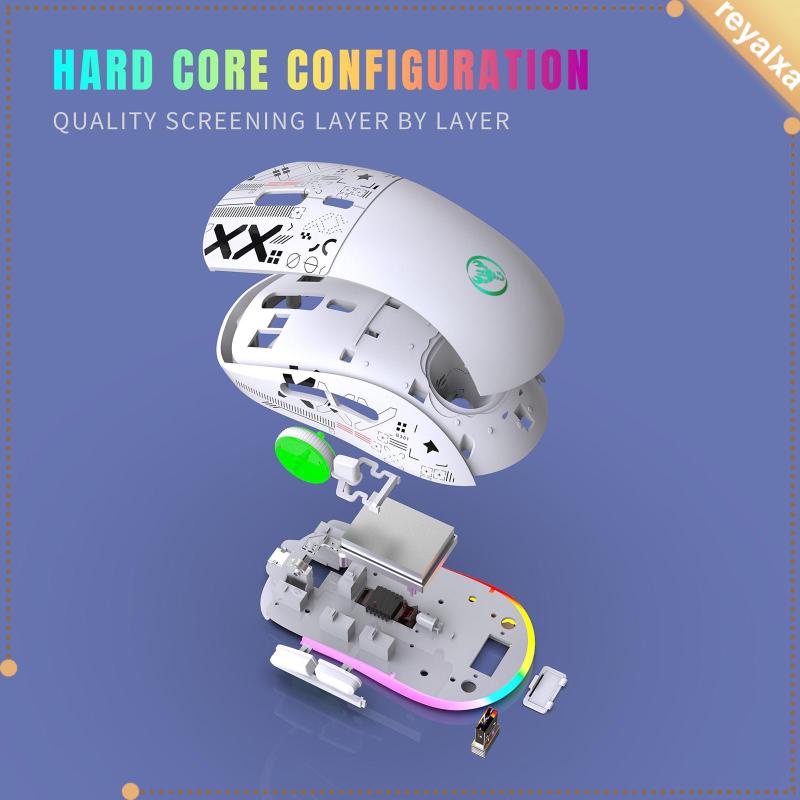 Chuột Chơi Game 2.4G Hai Chế Độ BT + USB) Có Đầu Nhận Tín Hiệu USB Tiện Dụng 3600 DPI Cho PC / Laptop