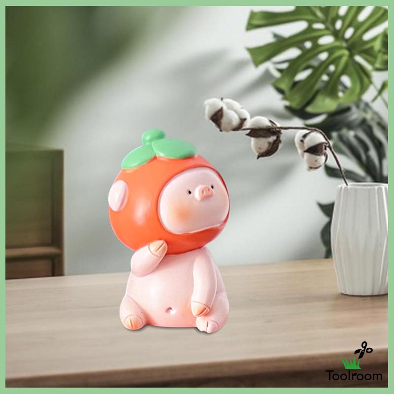 Mô Hình Chú Heo Ngộ Nghĩnh Bằng Nhựa Resin Trang Trí Bàn Trà