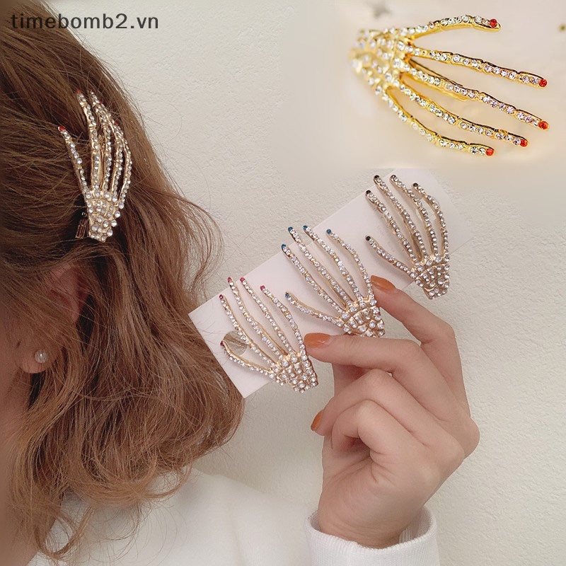 Kẹp Tóc Hình Bàn Tay Đầu Lâu Thời Trang Cho Nữ