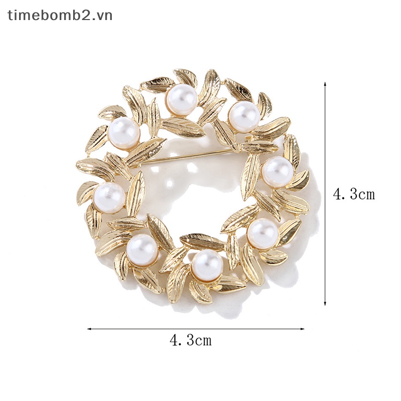 Ghim Cài Áo Đính Ngọc Trai Nhân Tạo Thời Trang Dành Cho Nữ