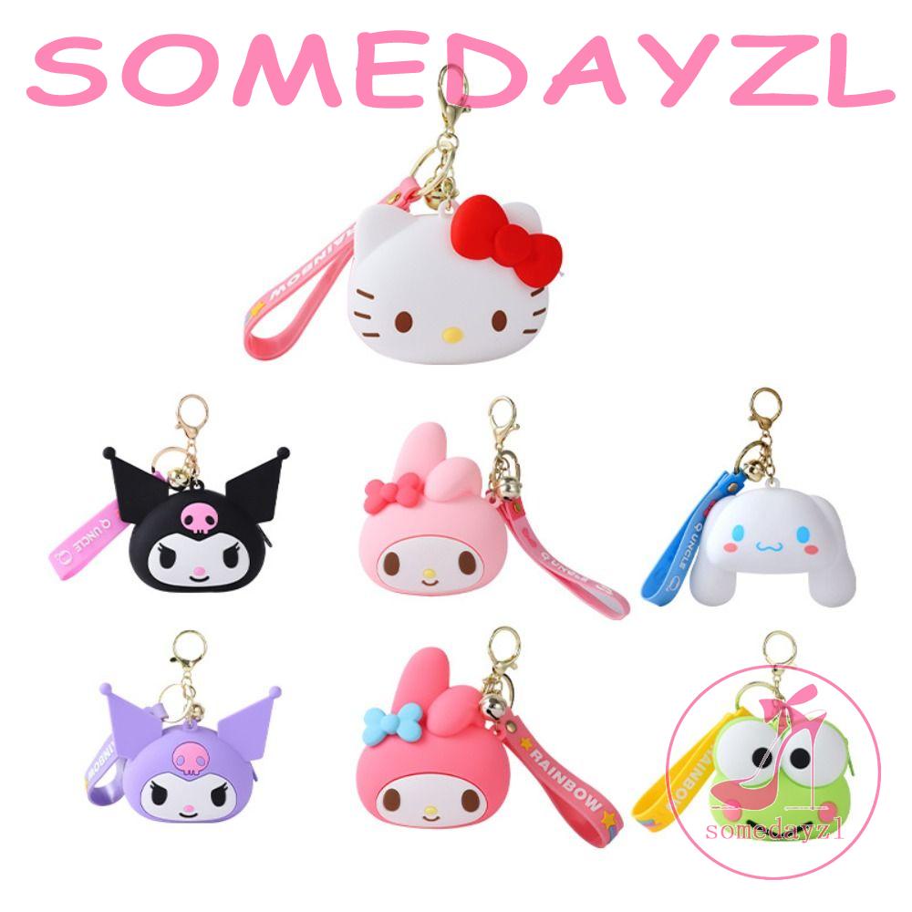 Ví Silicone Đựng Tiền Xu Có Khóa Kéo Họa Tiết Kuromi Cinnamonroll Dễ Thương