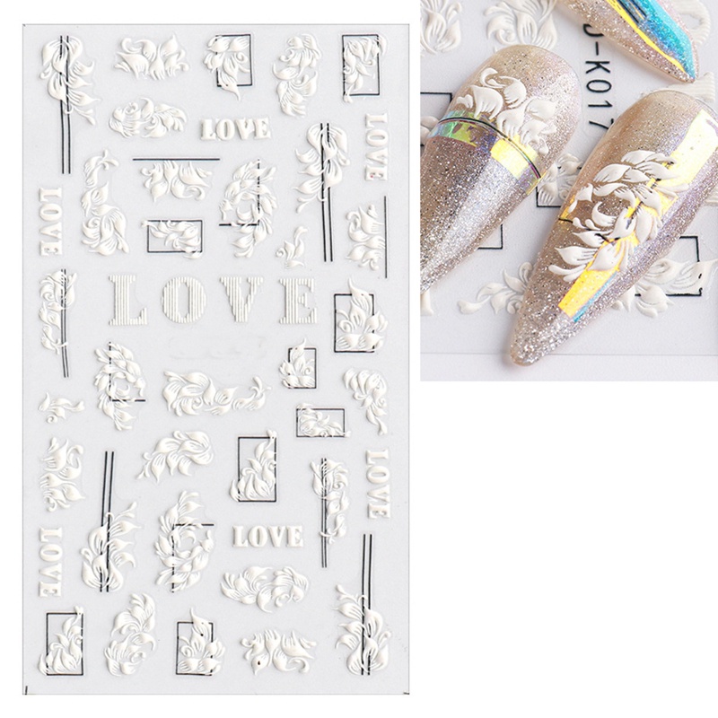 Miếng Dán Trang Trí Móng Tay 5d Họa Tiết Hoa Bướm Thời Trang