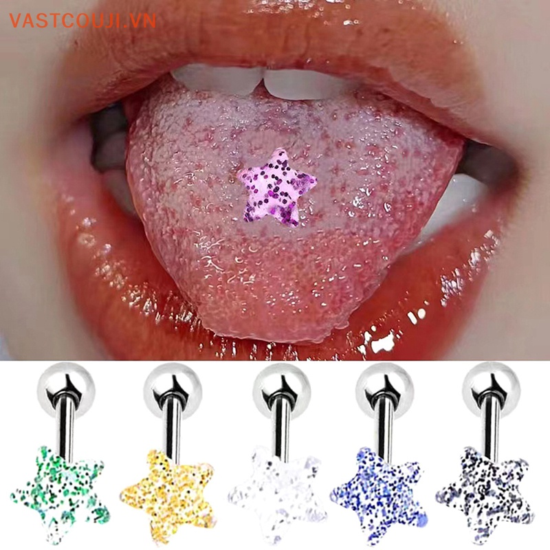 Khuyên Xỏ Lưỡi Bằng Nhựa Acrylic Trang Sức Cho Cơ Thể