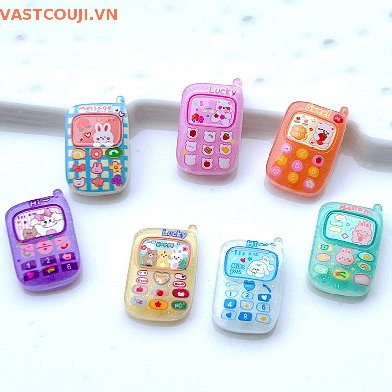 Set 10 Mô Hình Điện Thoại Mini Trang Trí Nhà Búp Bê