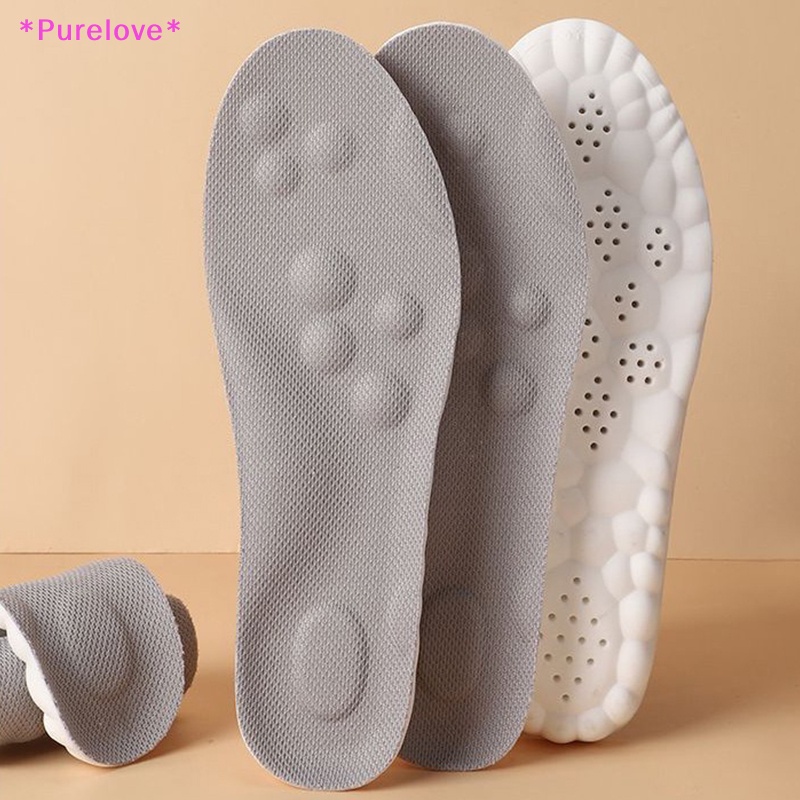 1 Cặp Đế Lót Giày Thể Thao 4D Siêu Mềm Chất Lượng Cao Mới