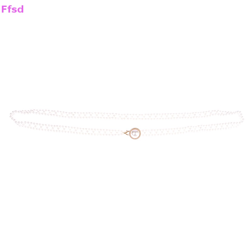 Dây Thắt Lưng Chuỗi Ngọc Trai Dài Thanh Lịch Hợp Thời Trang Cho Nữ