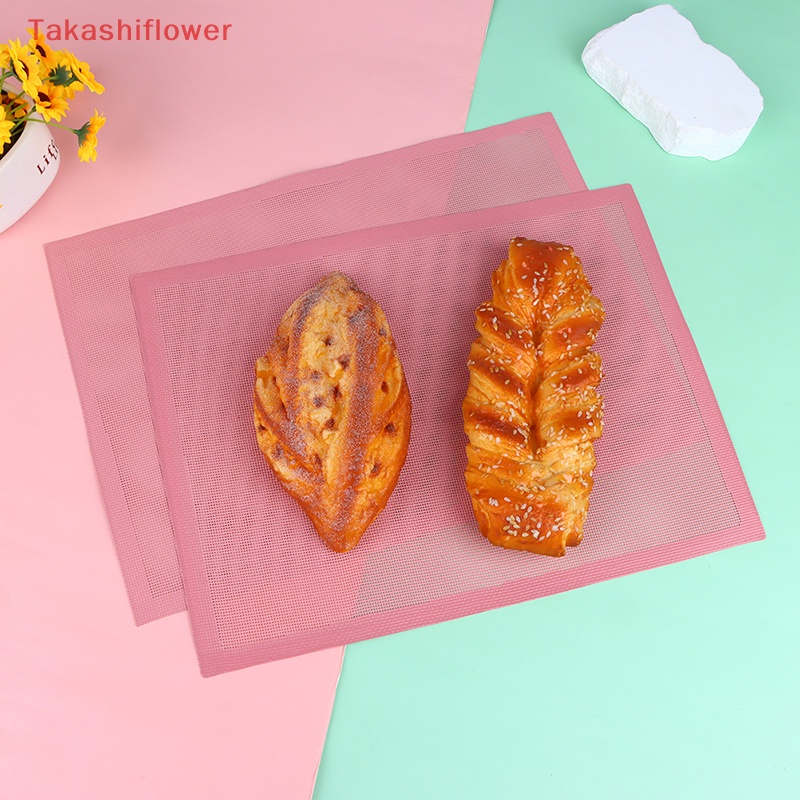 1 Miếng Lót Silicone Màu Hồng Đục Lỗ Chống Dính Có Thể Tái Sử Dụng