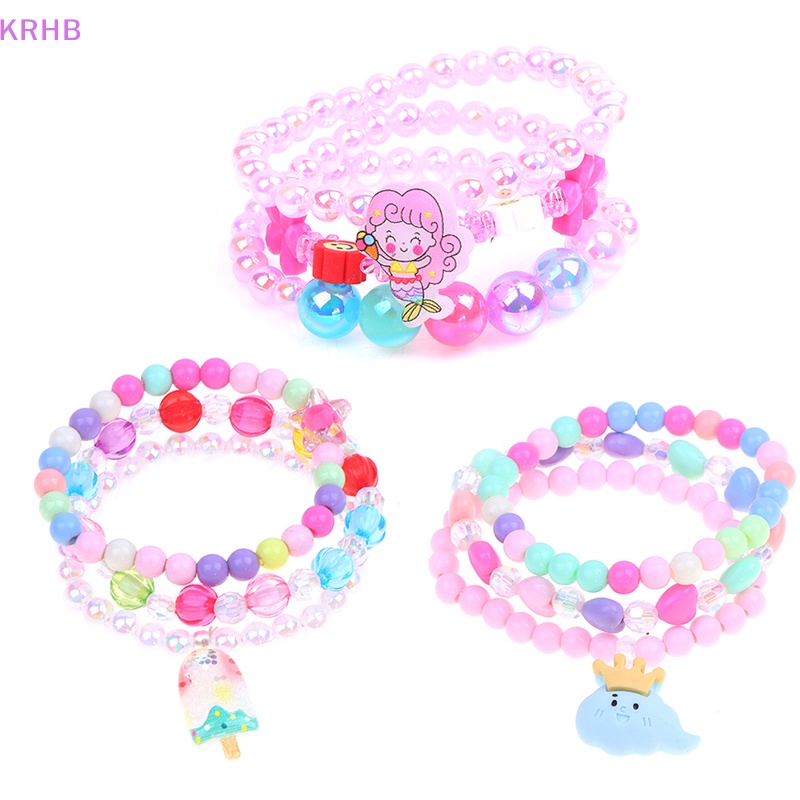 1 Vòng Tay Chuỗi Hạt Dễ Thương Cho Bé Gái Mới