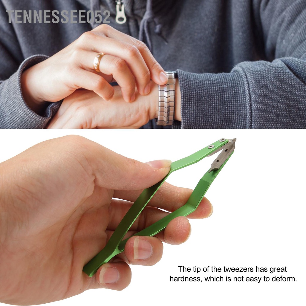 Tennessee052 Đồng hồ nhíp lò xo thép không gỉ hình chữ V hiệu quả cao cho thợ sửa chữa đồng