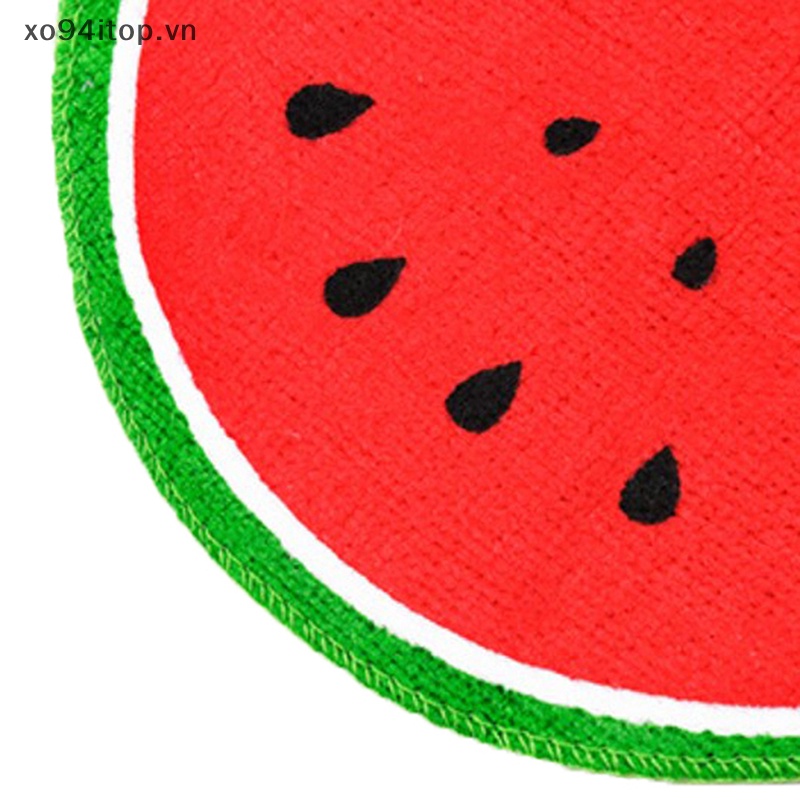 Xoitop Khăn Lau Tay Treo Nhà Bếp Vải Nhung San Hô Thấm Hút Tốt Không Xơ Vải Hình Trái Cây Đáng Yêu VN