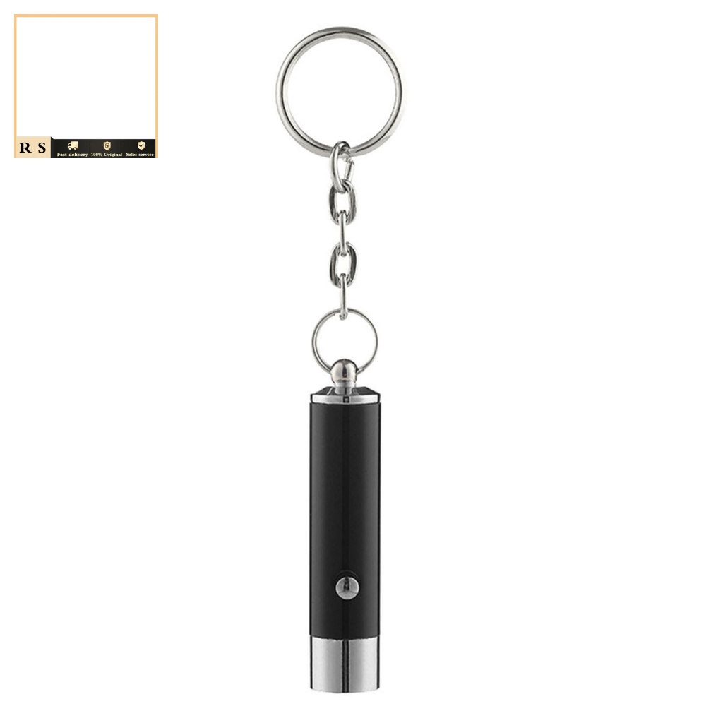 Móc Khóa Gắn Đèn Pin UV Mini 10 Tiết Kiệm Điện Màu Đen